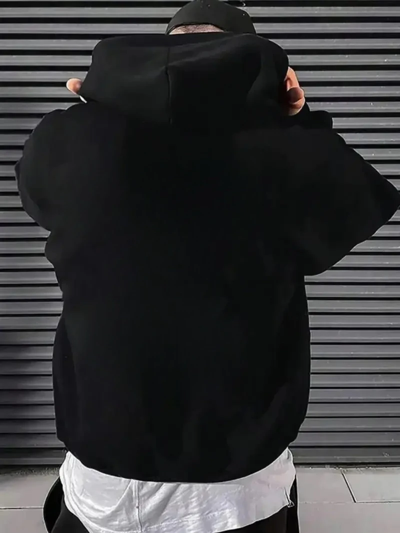 Oversize Casual Hoodie - Unisex Cotton Fleece Pullover With Full Sleeve, Loose Fit