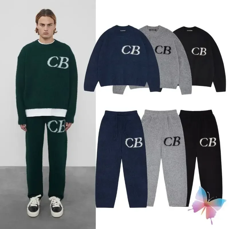 

Winter Cole Buxton Sweaters Set Letter Logo Jacquard Round Neck Pullover High Street Casual Loose Men Women CB Knitt Sweatshirts