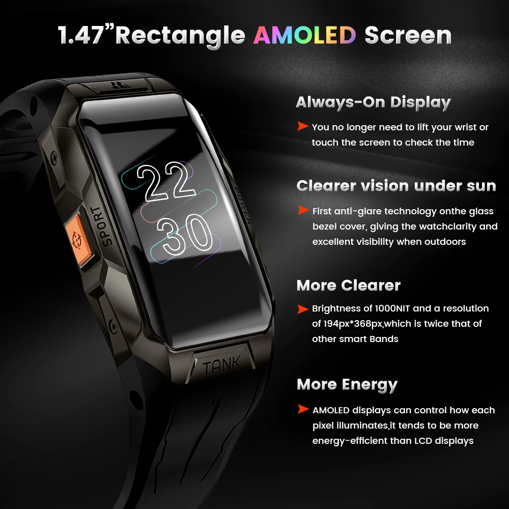 AMAZTIM Páncélos X1 Használhatóság smartwatch 1.47