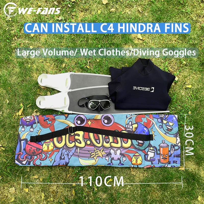 C4 V3 Mantra Free Diving Long Fins Bag Lightweight And Waterproof Frog Upper Mirror Breathing Tube Diving Equipment Storage Bag