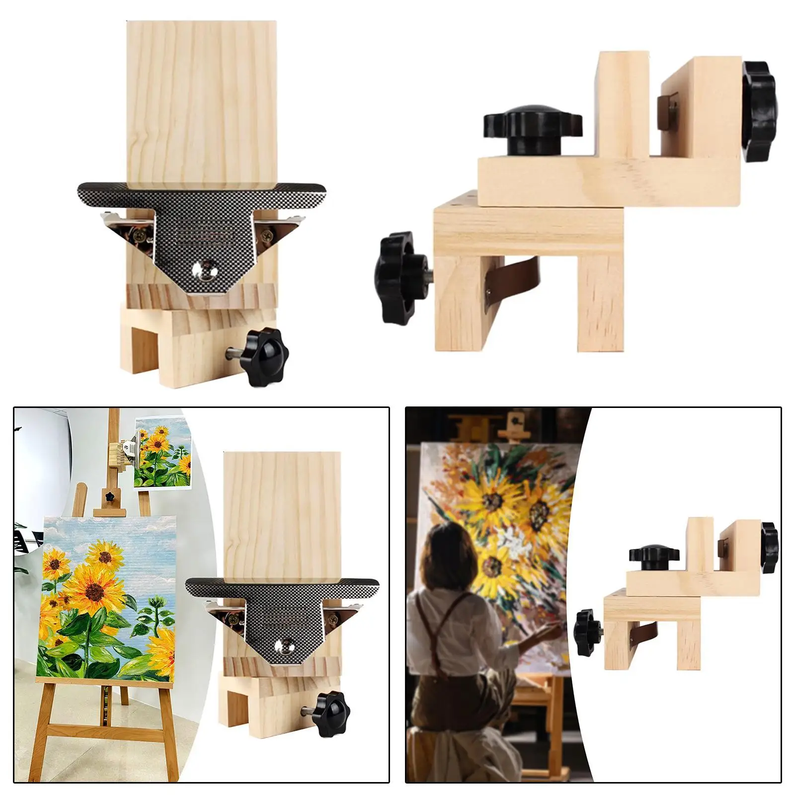 Painting Easel Clamp Palette Clip Wood Classroom Sturdy Painting Copy Clip Multiuse for Children Boys Girls