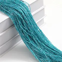 Beaded String Curtain Panels for Doorway or Room Divider - Elegant Fly Screen Net (Lake blue)