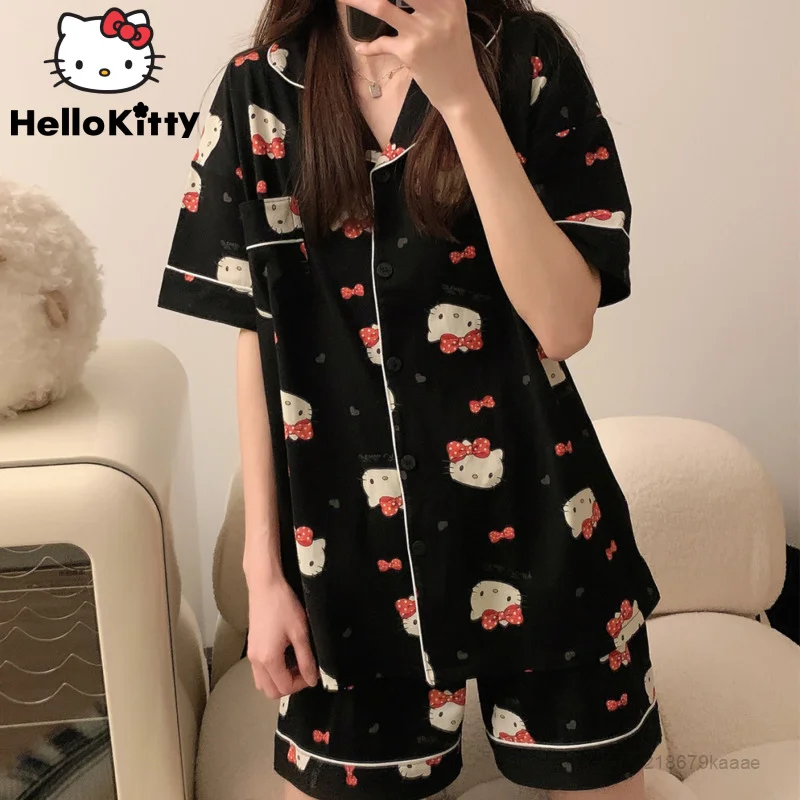 Sanrio Hello Kitty Pink Oversized Pajama Dress Women Summer