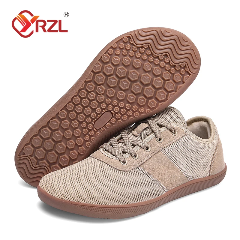 YRZL Men Wide Barefoot Shoes for Unisex Outdoor Womens Running Zero Drop Casual Sneakers Minimalist Shoes Men