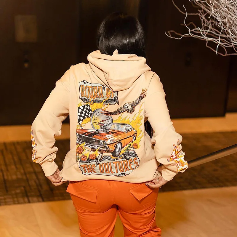Y2K Hoodies Tops Streetswear 2023 Women Winter Fall Clothes Sexy T Shirts Casual Blouses Fashion Sweatshirts Hooded Graphic Tops