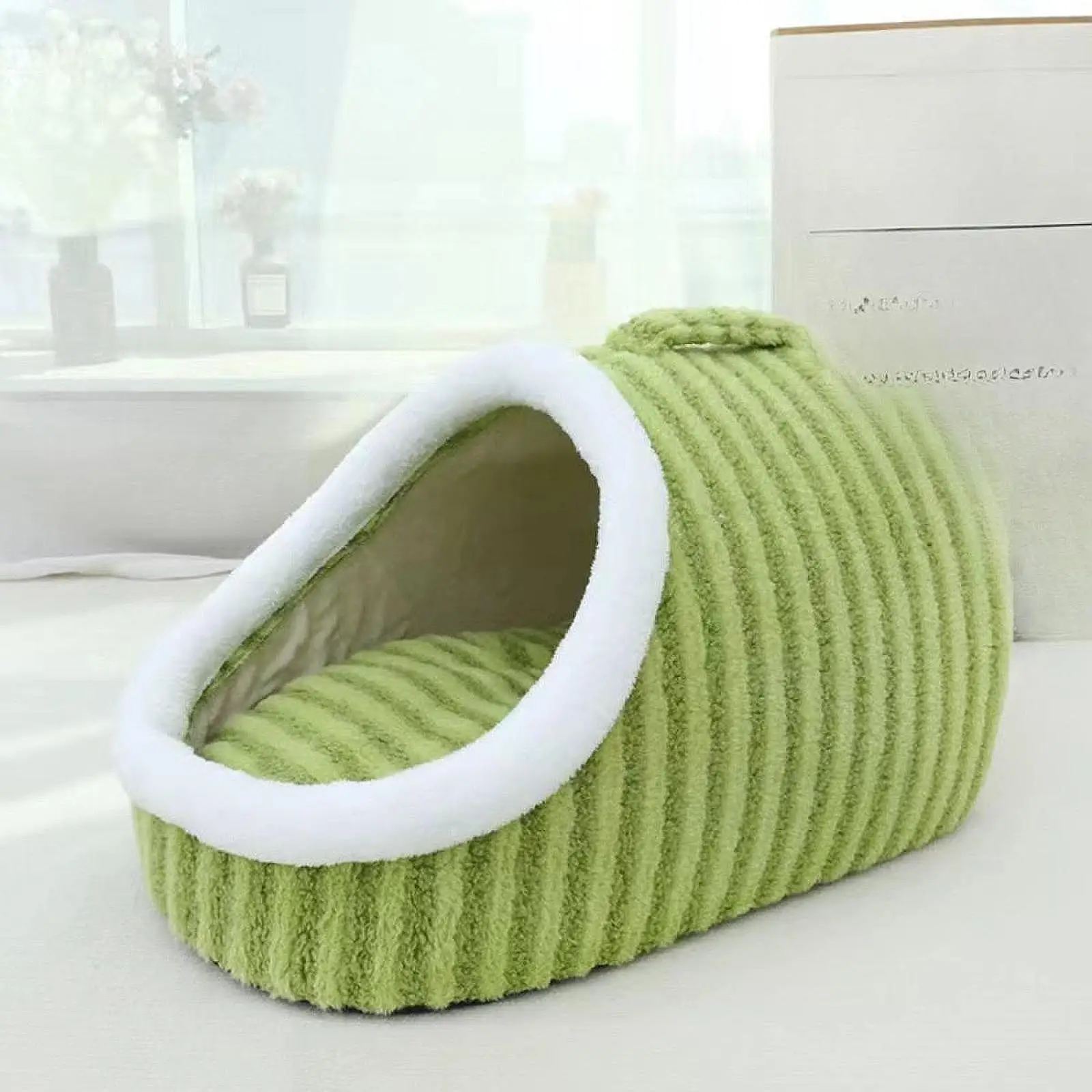 Portable Dog House Cat Nest Soft Self Warming Cozy Slippers Shape Cat Nest Puppy Cave Soft Kennel Bed for Floor Winter Puppy Portable Dog House Cat Nest Soft Self Warming Cozy Slippers Shape Cat Nest Puppy Cave Soft Kennel Bed for Floor Winter Puppy