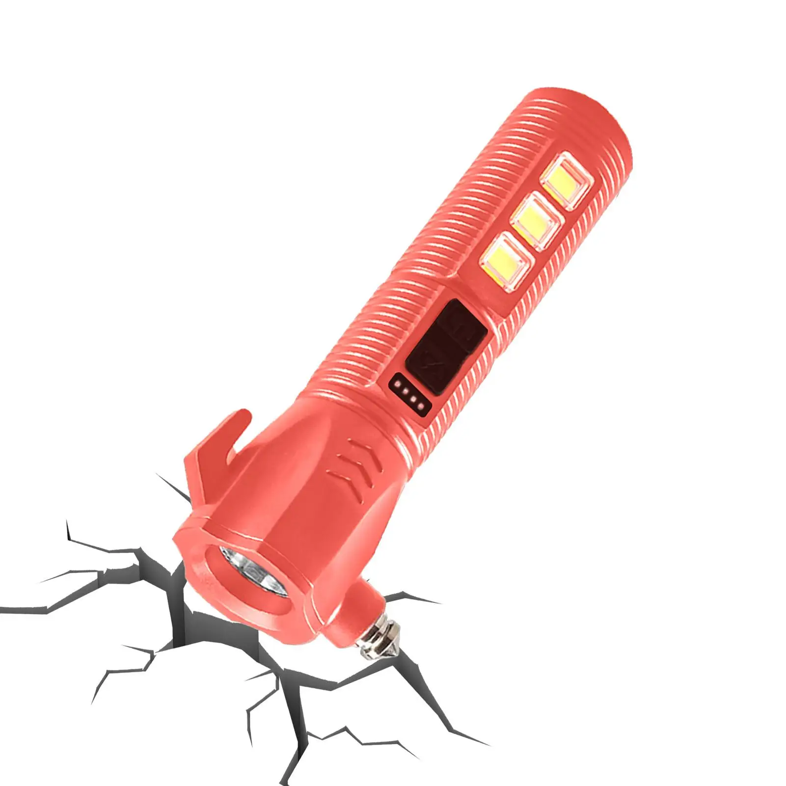 Car Safety Hammer Flashlight Seat Belt Cutter And Glass Breaker Allin