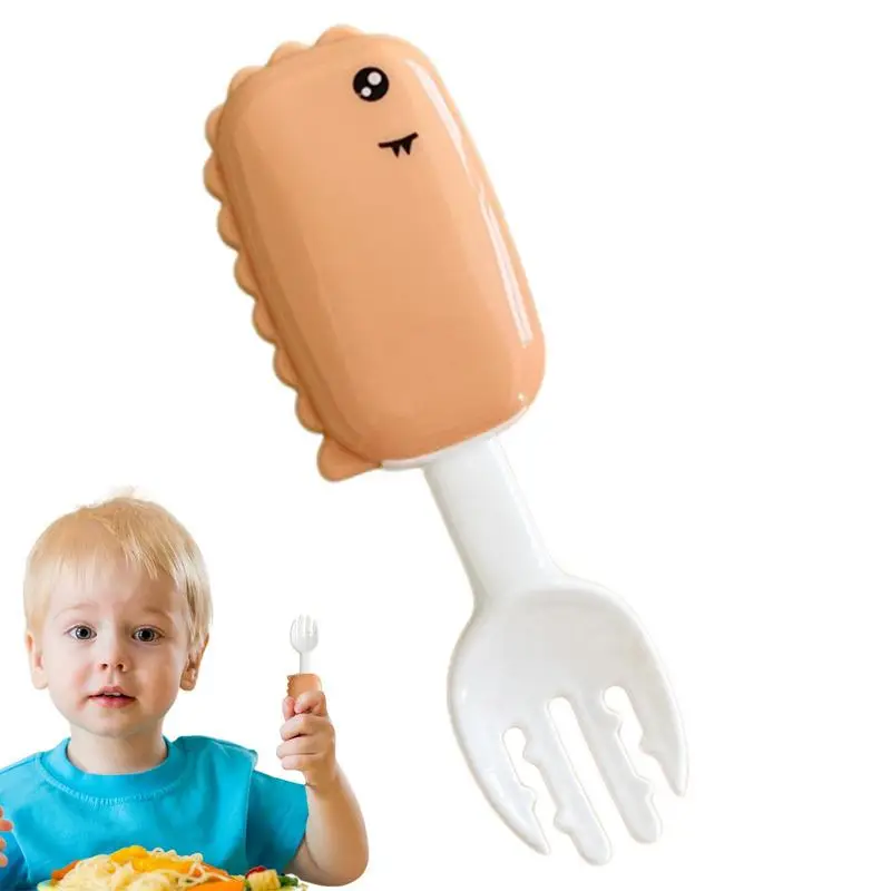 

Self Feeding Baby Utensils Forks For Baby Self Feeding Training Ergonomic Tine Design Safe Oblate Handle For Boys Girls Kids