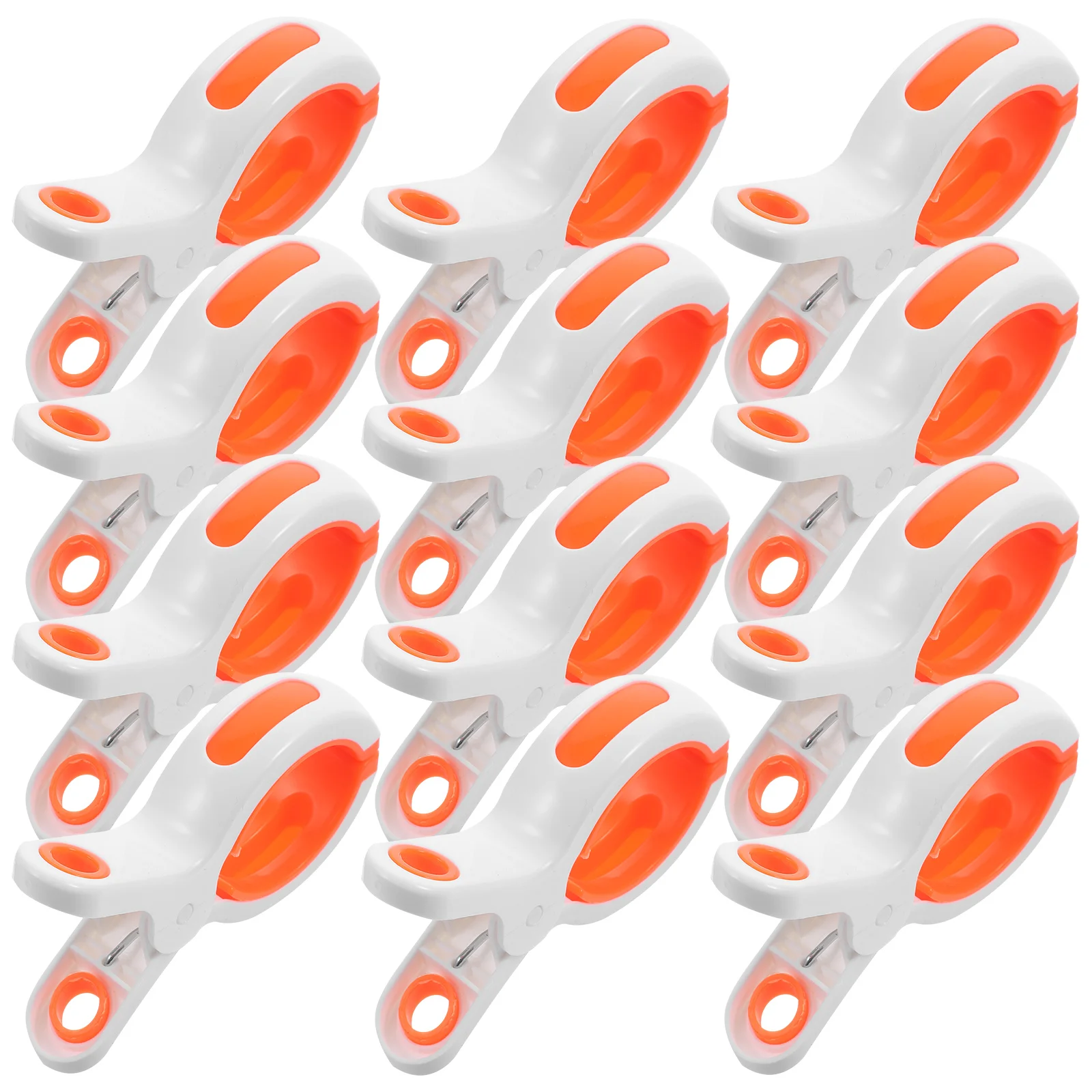 

12 Pcs Beach Towel Clothespins Chair Clips For Towels Clothing On Lounge Chairs Abs Holder