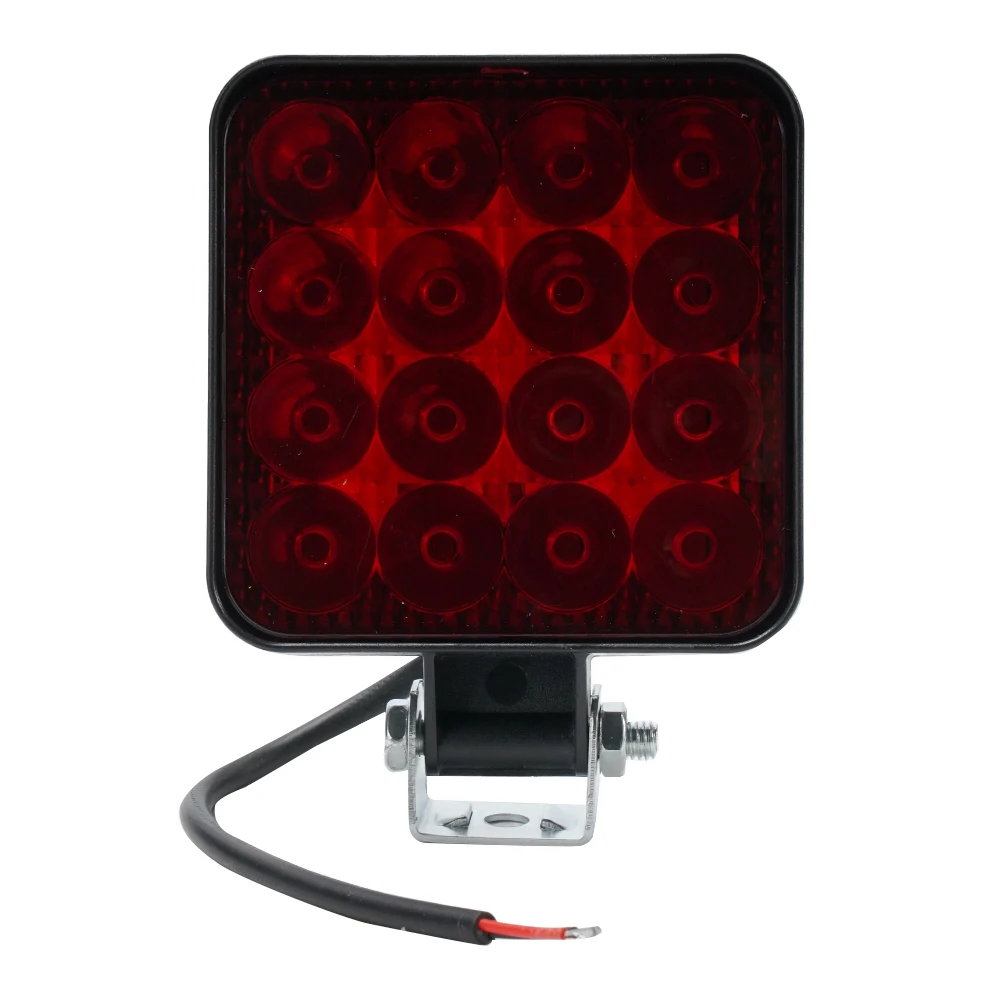 Faro LED Quadrato per Auto, 16 Luci 48W 12V, per Veicoli Fuoristrada e Carrelli Elevatori, Luce di Retromarcia, Luci Diurne Automatiche in ABS, Accessori - Image 6
