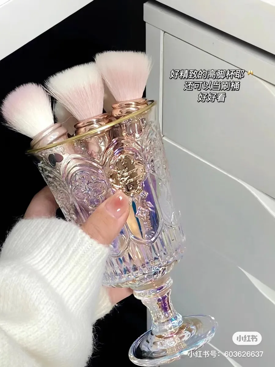 플라워 노즈 리틀 엔젤 시리즈 유리컵, 차가운 물 찻잔, 메이크업 브러쉬, 스트로지