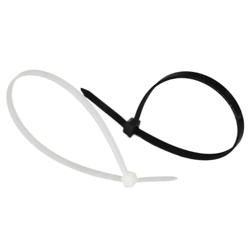 8/9/10/12*200/300/400/500/600/700/760/800/900mm Black White Self-Lock Nylon Plastic Strap Wrap Ziptie Fasten Zip Ties Cable Tie images - 6