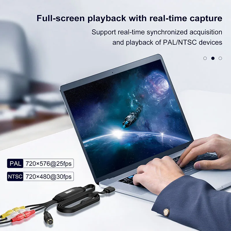 USB Video Capture VHS to Digital Converter USB 2.0 Video Audio Capture Card Support Windows Mac System usb adapter converter
