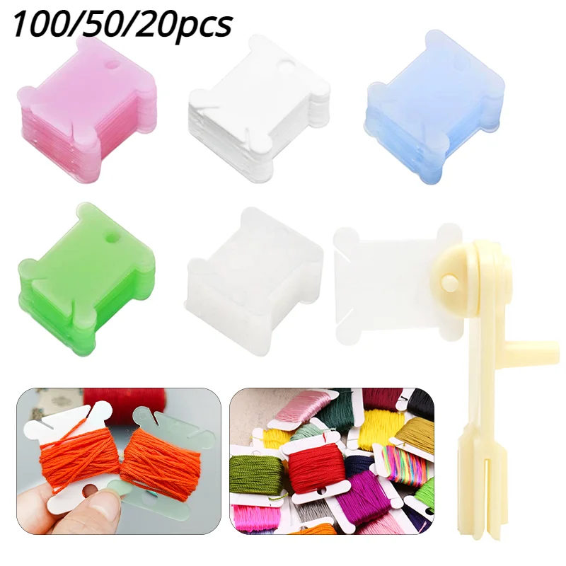 Embroidery Thread Holder Floss Craft Bobbin Cross Stitch Storage Board Card Organizer 100/50pc