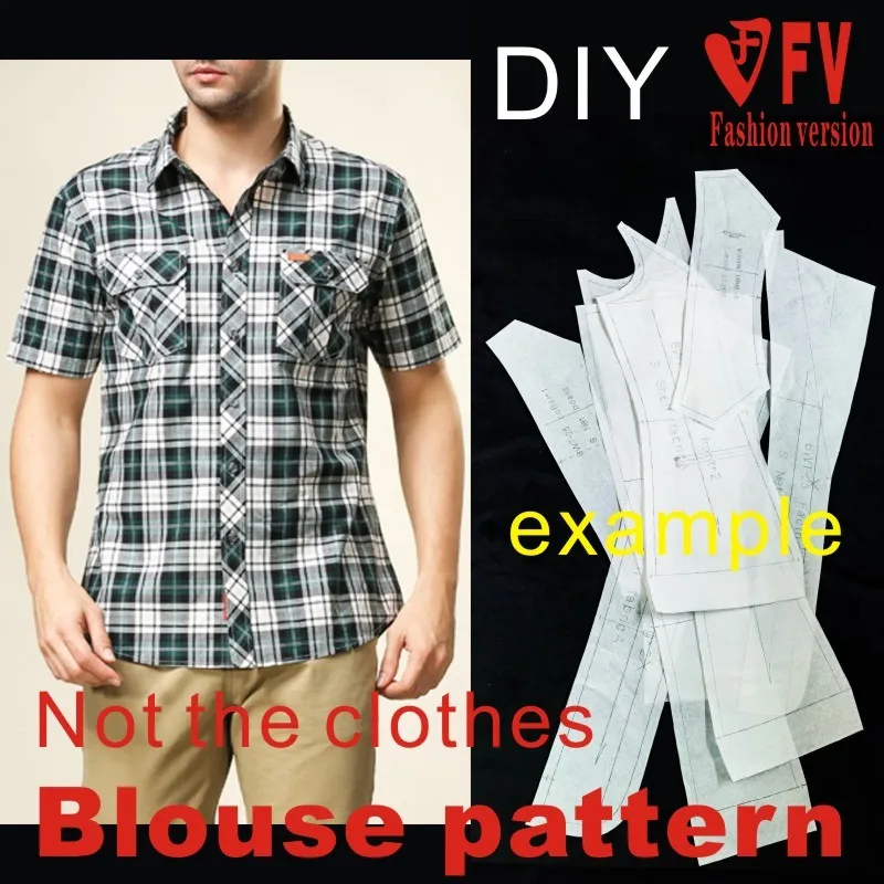 Clothing studio clothing cutting production drawing men's shirts 1:1 physical paper pattern TCS-5