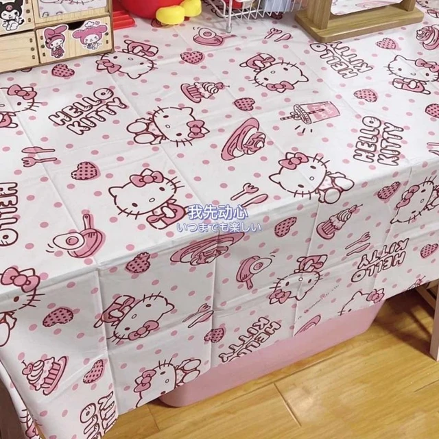 Hello Kitty Table Cloth Tablecloth  Hello Kitty Bedroom Decor Cute - Table  Cloth - Aliexpress