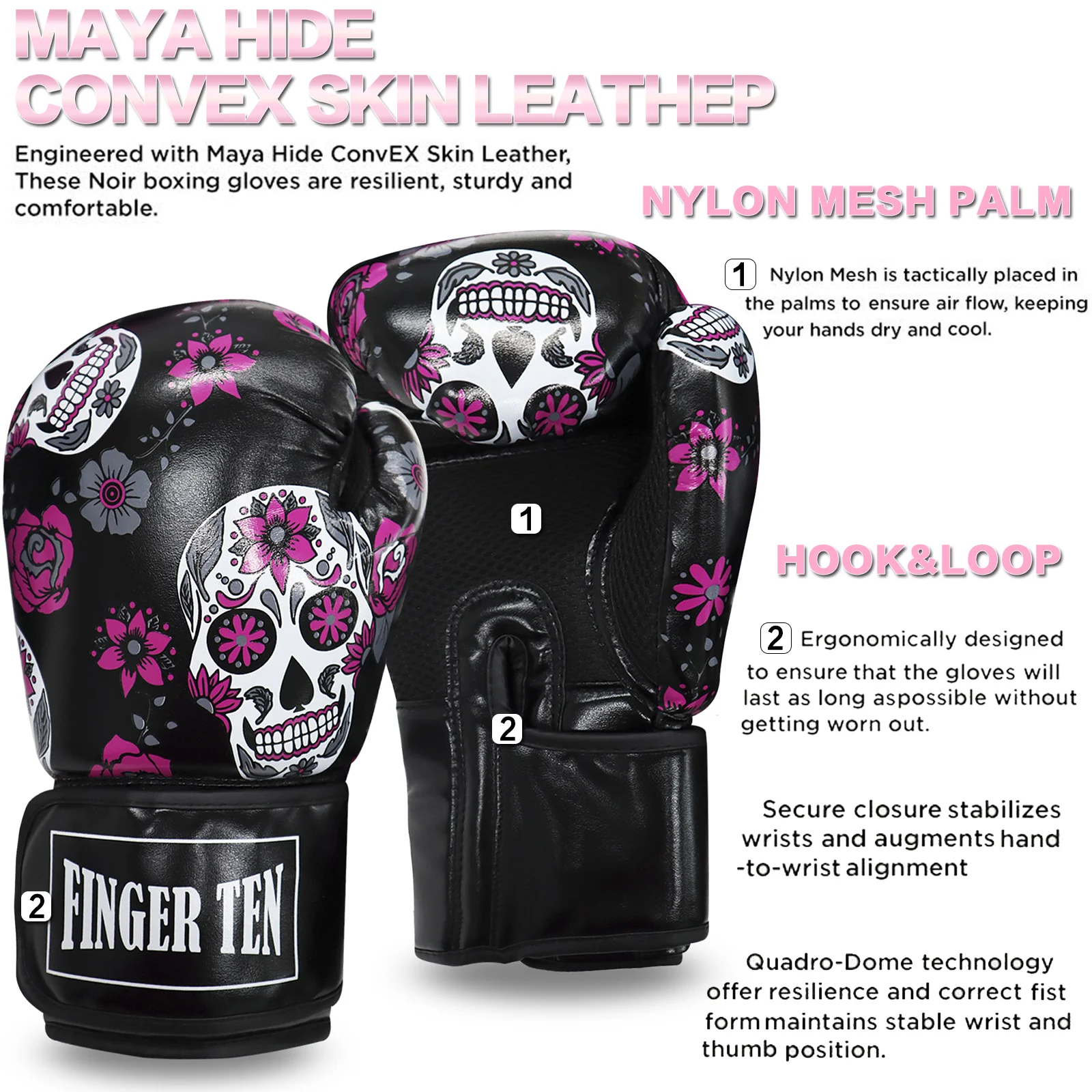 Guantes de boxeo protectores de entrenamiento para mujer, guante de boxeo  de cuero PU, almohadillas MMA Sanda, Kick Fighting Muay Thai, envío  directo, nuevo