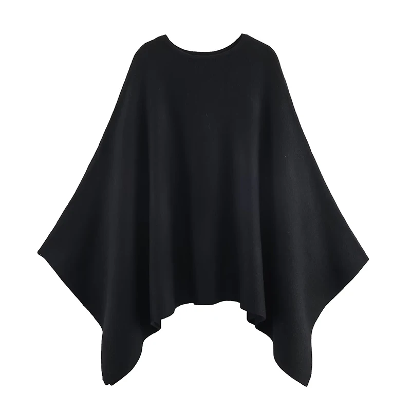 Chic Casual Knitted Cloak Jackets for Women 2025 Autumn New In Cape Coat And Jacket Casual Loose Streetwear Poncho Outerwear