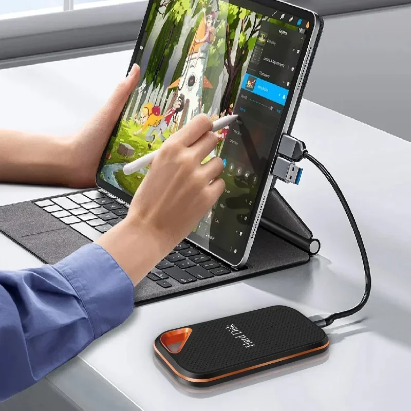 New E81 Portable External HD Hard Drive 1TB 2TB 4TB High Speed External SSD Type-C USB 3.1 M.2 for Laptop/Phone/mac portable ssd portable hard drive external solid state drive
