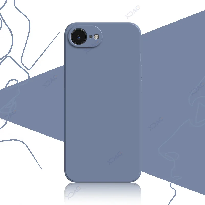 Premium 360° Soft Luxury Silicone Back Cover - Waterproof Square Design