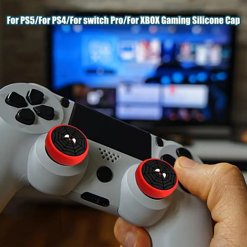 4 PCS Silicone Thumb Grip Cover For PS5 PS4 Switch Pro Thumbstick Grip S Game Controller Protector Accessories