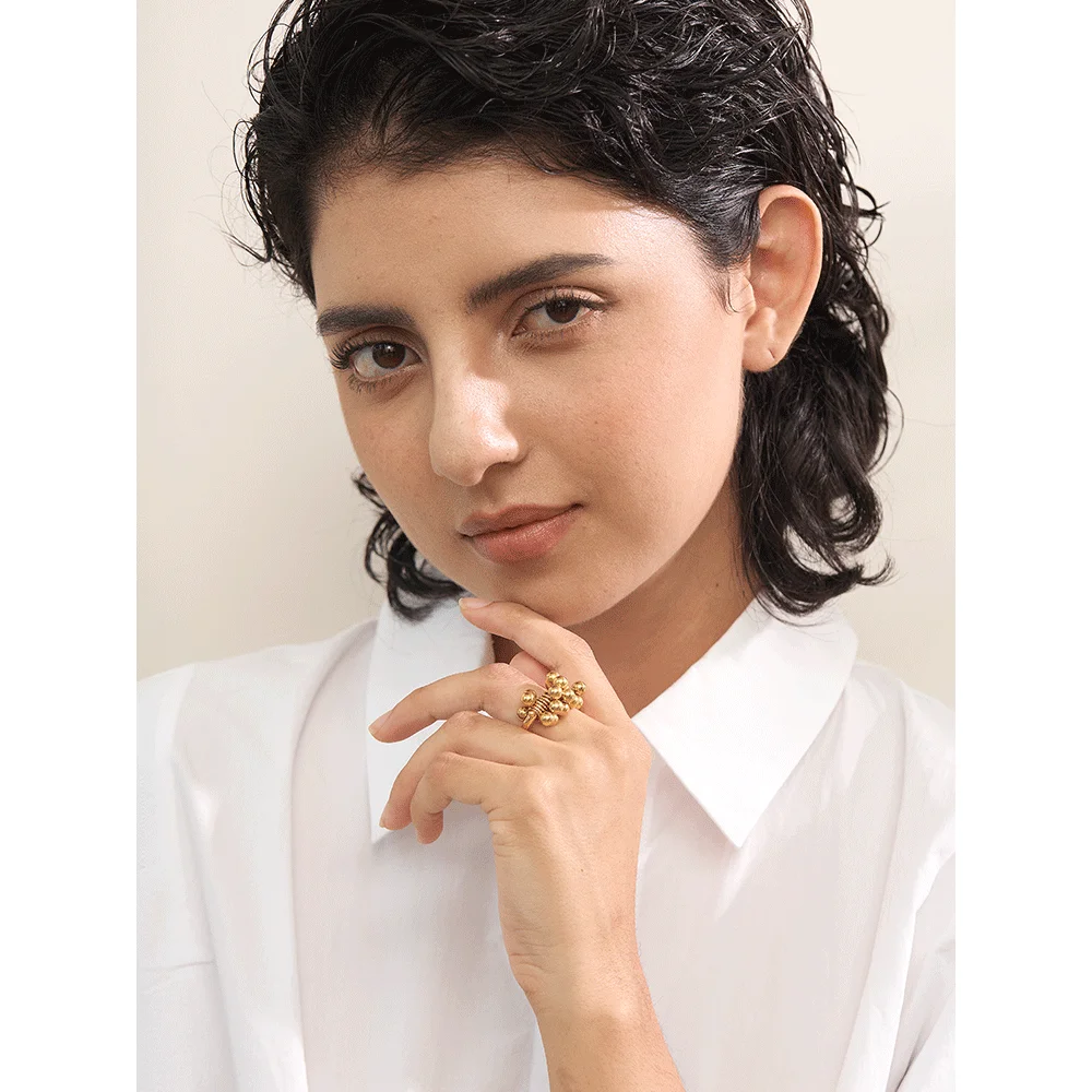 Yhpup Ring 18K Gold PVD Plated
