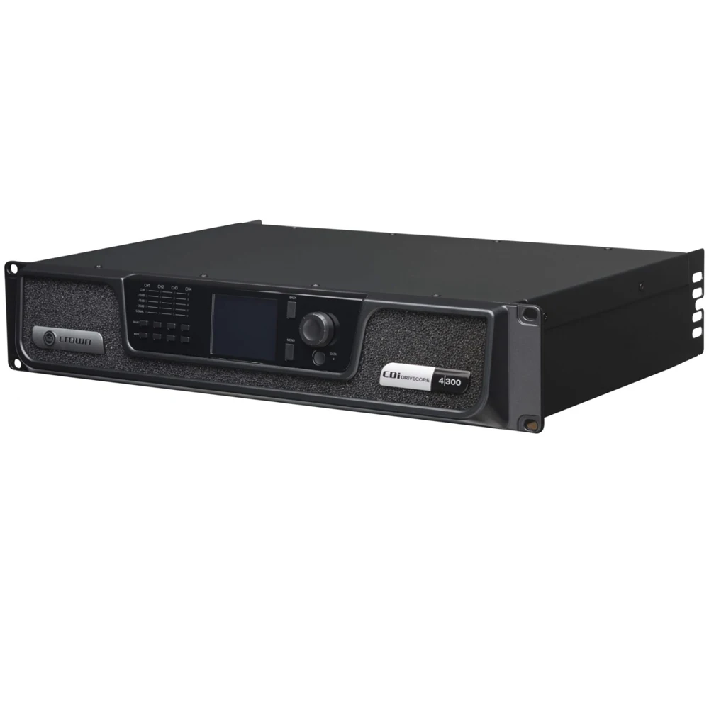 Crown CDi 4 | 300 파워 앰프, 드라이브 코어, 네트워크 제어 및 모니터링, 다이렉트 드라이브, 70V 또는 100V RMS 출력, DSP