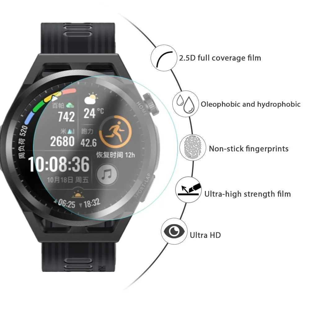Premium HD Tempered Glass Screen Protector for Smartwatches - 1-5 Pack, Explosion-Proof Film