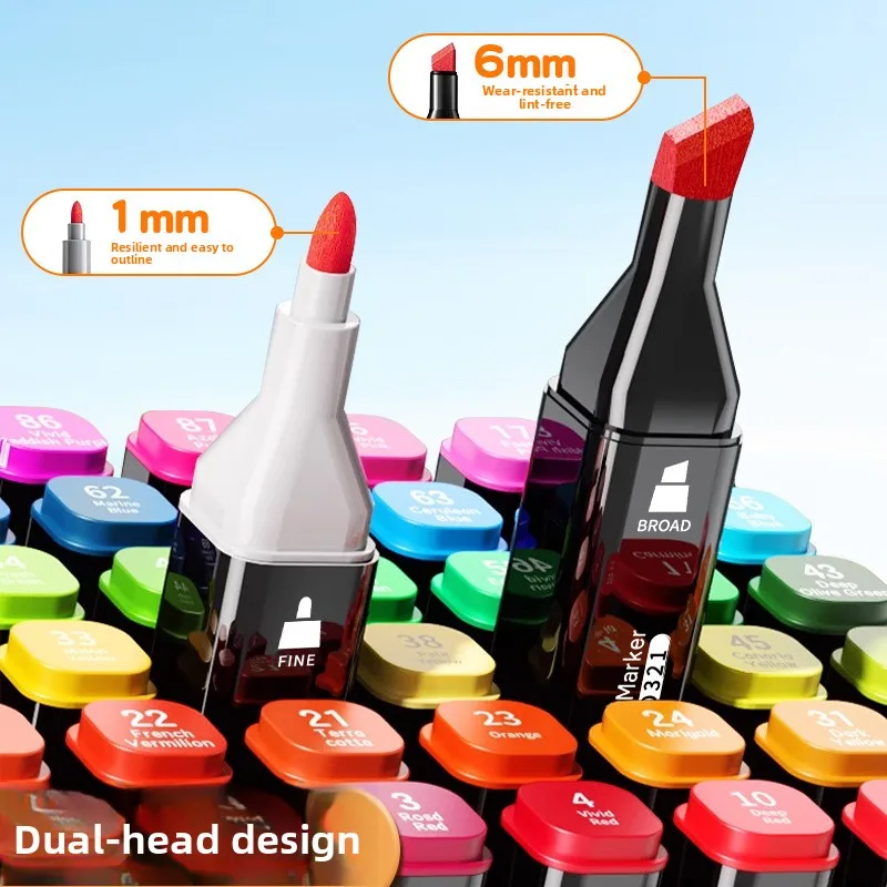 168팩 세척 가능한 아크릴 페인트 펜 포름알데히드 무첨가 무독성 학생용 세트 휴대용 케이스 학교 프로젝트 및 어린이 미술용