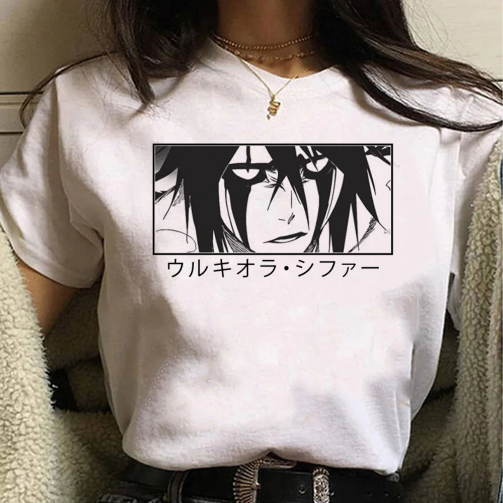 

Bleach t-shirts women designer streetwear Y2K Tee female Japanese 2000s clothing
