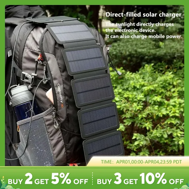 Outdoor Multifunctional Portable Solar Charging Panel 1