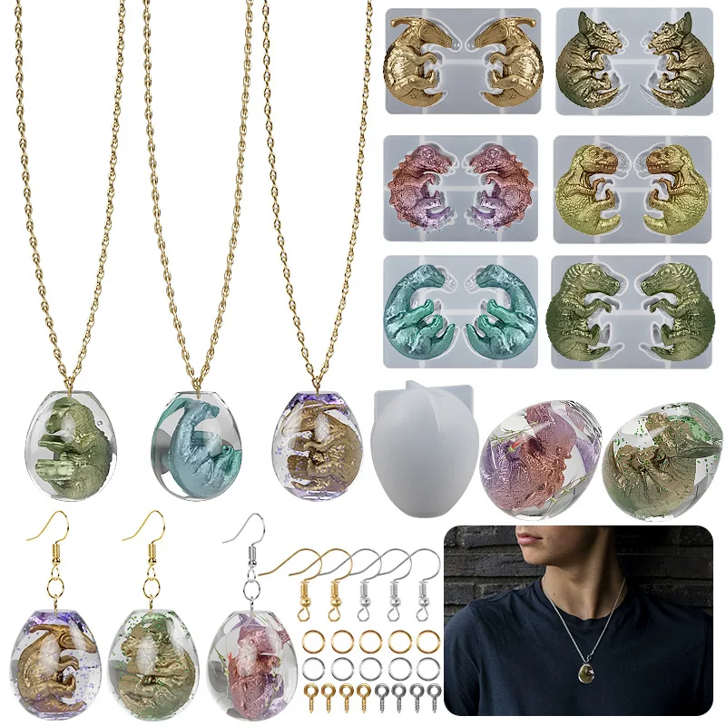 10er-Set Silikonformen & Schlüsselanhänger – DIY Schmuck Selber Machen In 5 Geometrischen Formen