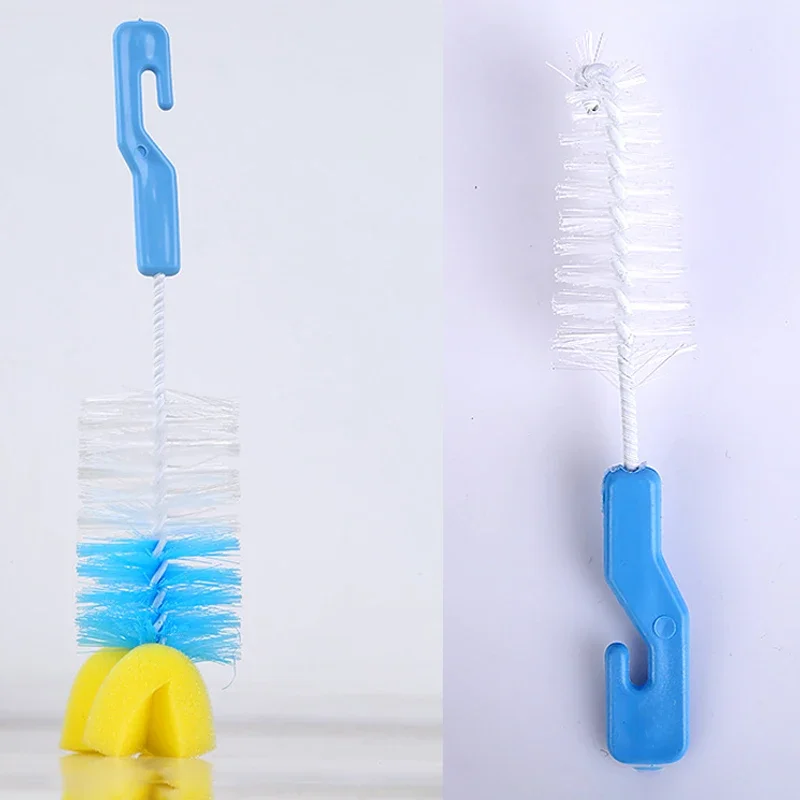 Baby Milk Bottle Cup Cleaner Pacifier Brush 360 Degree Cleaning Tool 2Pcs/set bottle brush,bottle cleaning brush,cleaning brush,cleaning brush set