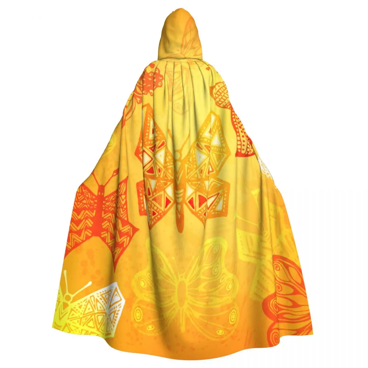 

Unisex Witch Party Reversible Hooded Adult Vampires Cape Cloak Ethnic Butterflies
