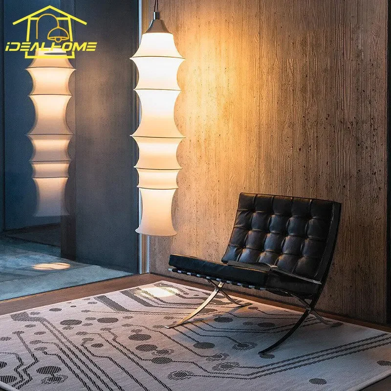 Japanese Design Fabric Art Decorative Pendant Ligths E27 LED White Modern Interior Lighting Living/Model Room Bedroom Villa Cafe