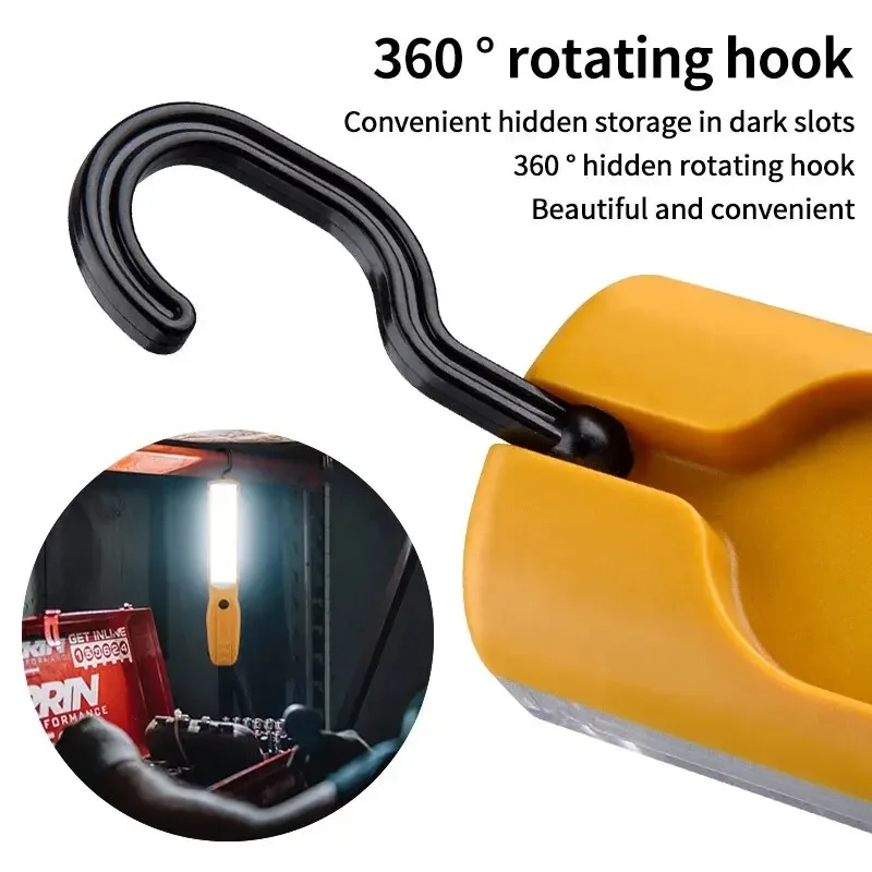 LED COB Torch Work Light Portable Auto Repairing Lamp Rechargeable Camping Lantern Handheld Floodlight With Magnet & Hook led flood light uv floodlight work lamp