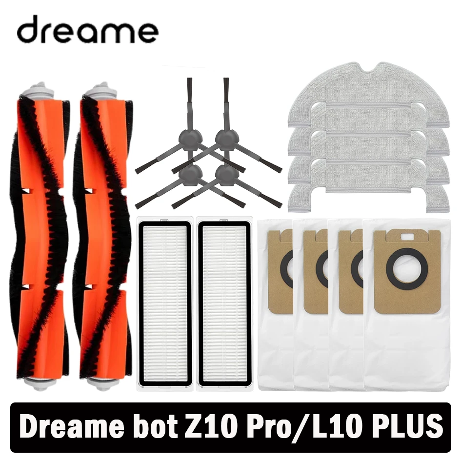 

Dreame bot Z10 Pro / L10 PLUS Accessories Dust Bag HEPA Filter Main Brush Mop Robot Vacuum Cleaner Replacement Parts