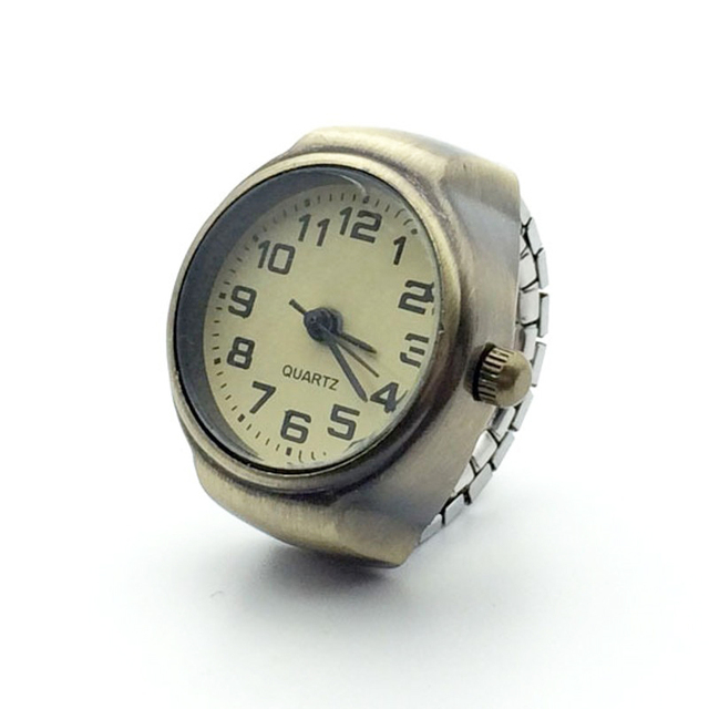 Creative Finger Watch Couple Ring Watch Retro Roman Quartz Watch Ring  for women