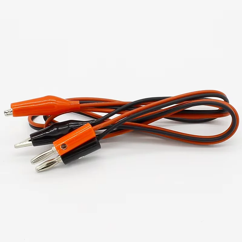 4mm Qualitäts-injection-bananenstecker Zu Cker Kupfer Elektrische Clamp Alligator Clip Test Kabel Führt 1M Für Testing Probe – Detail 4