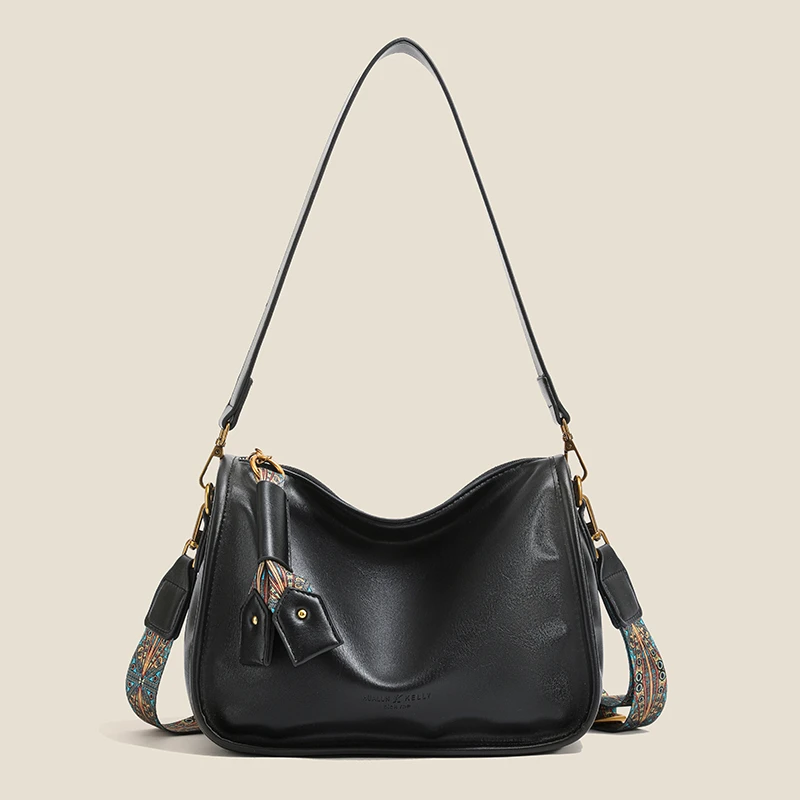

2024 Vintage Female Shoulder Bag Solid Color Retro Small Messenger Bag PU Leather Quality Purses Handbag Women Cross Body Bag