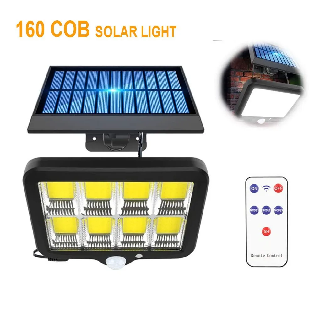 100/120 COB LED Solar Light Outdoor Lighting Garage Security Light PIR Motion Sensor Garden Decoration Solar Wall Lamp Spotlight best outdoor solar lights Solar Lamps