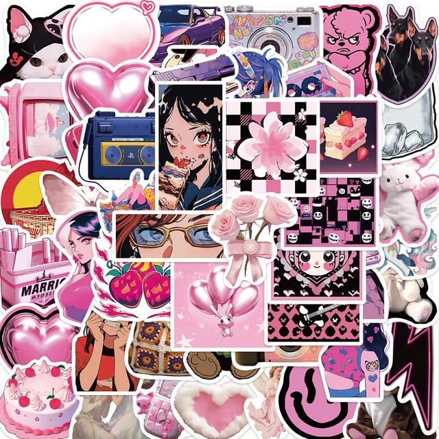 Girl Pink Sticker for iOS & Android