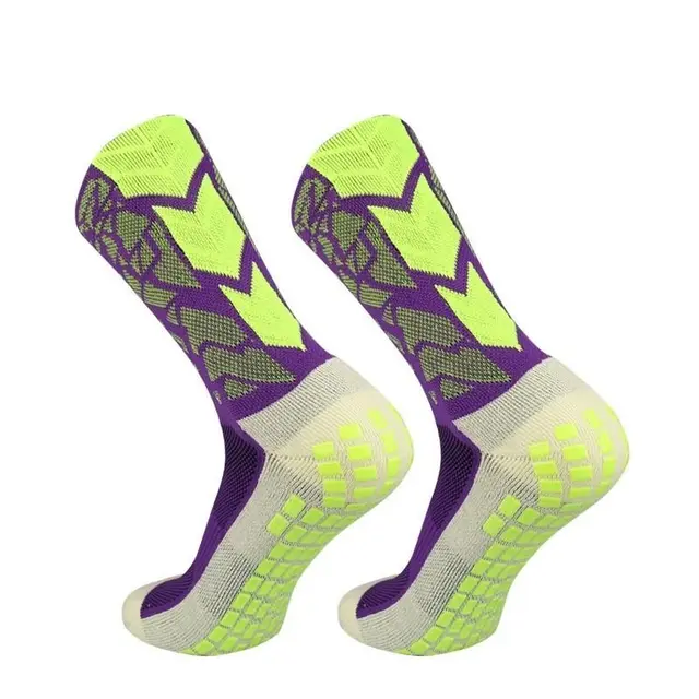 Colorful Football Socks Mid Cushion Anti Slip Sports Training Outdoor Thick Terry Running Socks for Men 5