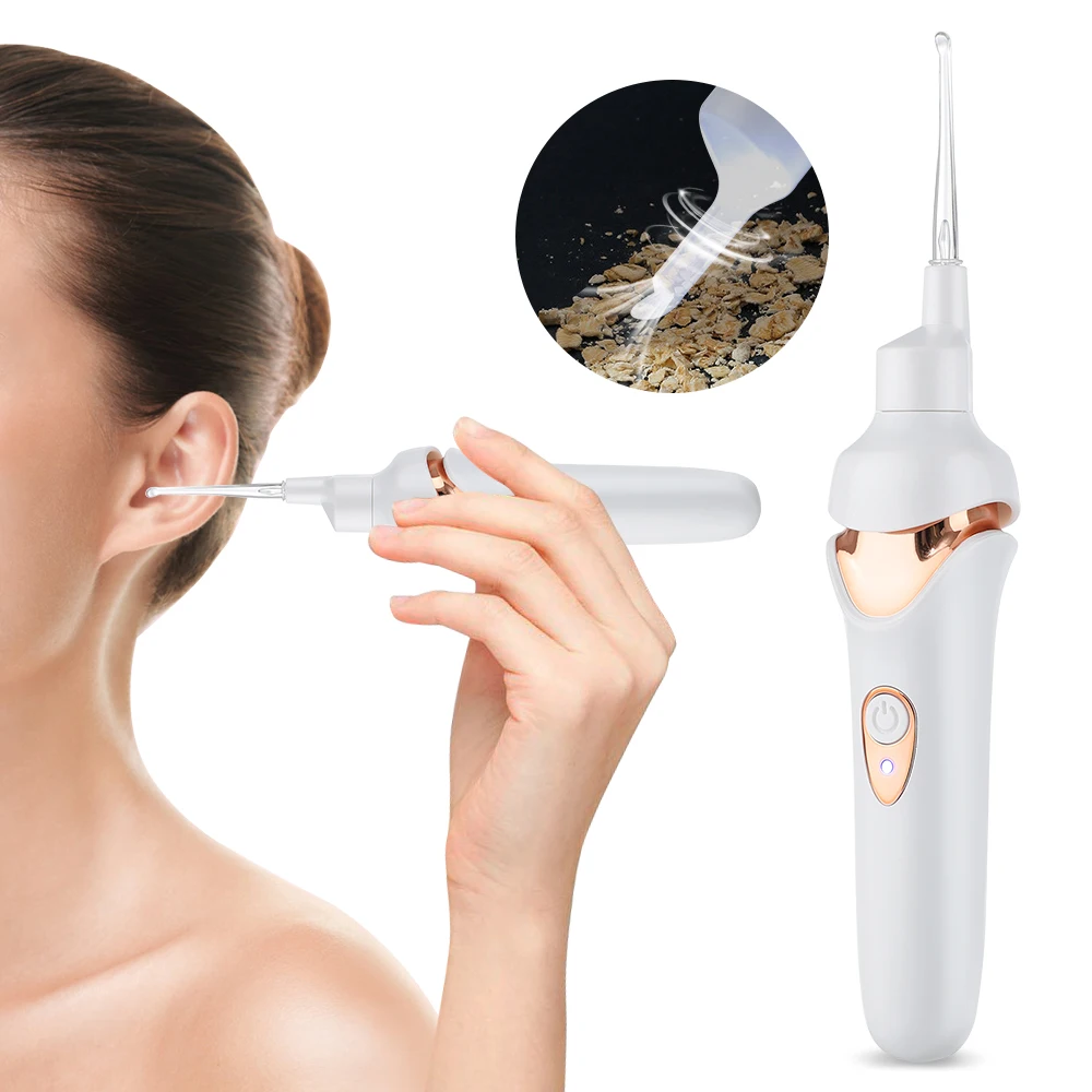 Rechargeable Electric Ear Pick with Light Visual Electric Ear Suction Device for Ear Wax Removal Luminous Ear Care Tool