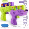 Soft Bullet Toy Gun, Disc & Rubber Bullet Shooter, Boys' Double Play Set With Continuous Firing, Boy Toy，Interactive Sport Toys 5