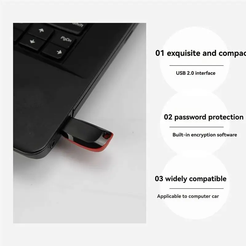 AY14 -미니 고용량 고속 USB 플래시 드라이브 2.0 블랙 키체인 펜 드라이브 저장 메모리 스틱