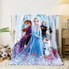 Frozen Elsa Princess Lovely HD Printed Flannel Thin Blanket.Four Season Blanket.for Sofa,beds,living Rooms,travel Blanket Gifts 1