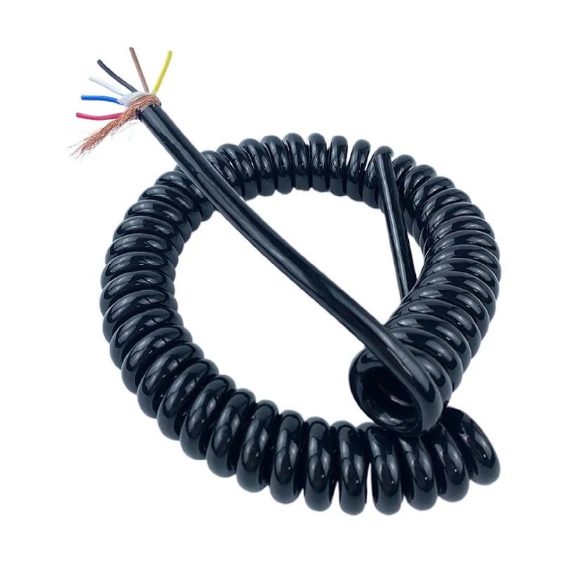 용수철 나선형 차폐 케이블, 신축성 와이어, 수축 케이블 차폐 코드, 4 코어, 5 코어, 6 코어, 7 코어, 26 코어, 24 코어, 22 코어, 20AWG
