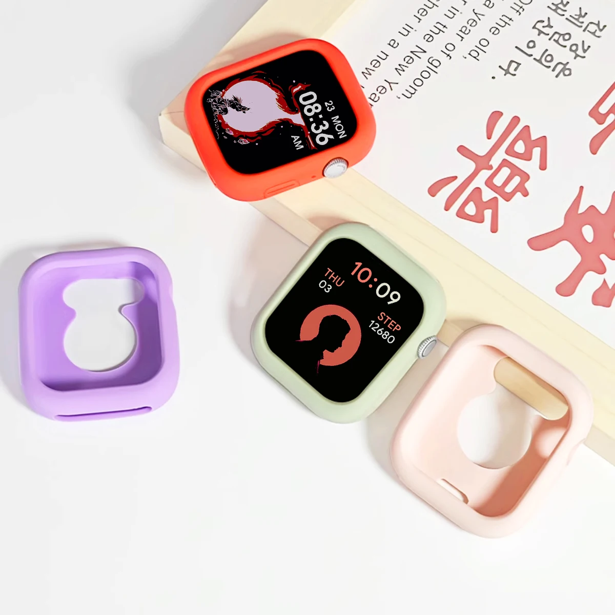 حزام سيليكون مع حافظة حماية لساعة Huawei Watch Fit...