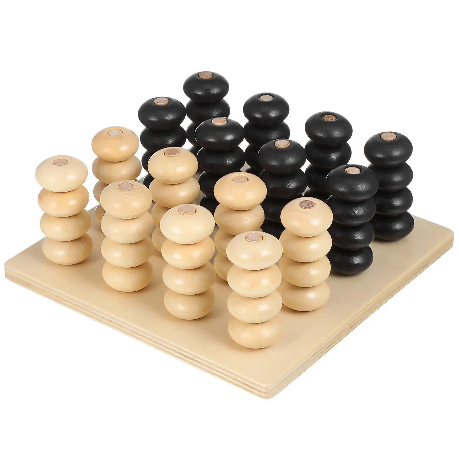 Sizi Chess Toys Interactive Board Game Fold Brain Teaser Educational Bamboo Kids